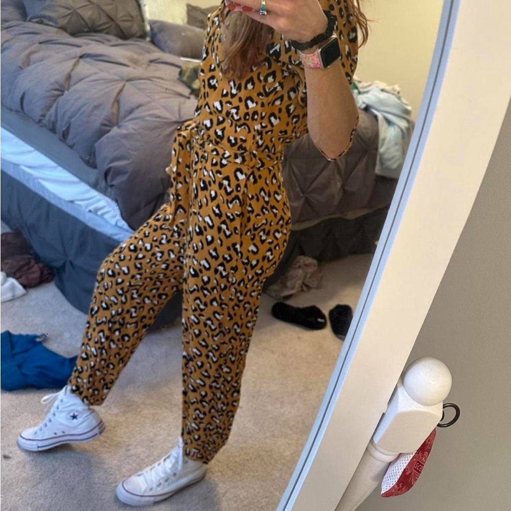 Cleobella Leopard Print Jumpsuit - Picture 1 of 6